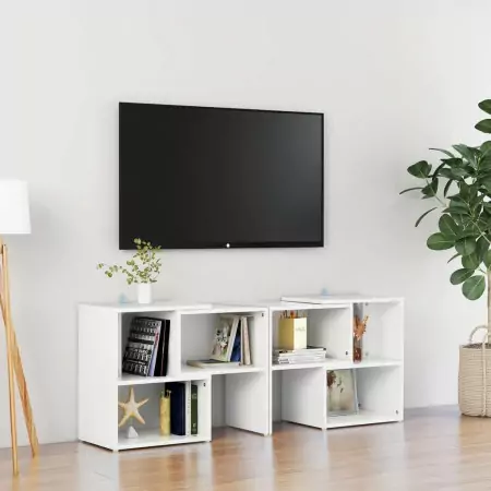 Mobile TV Bianco 104x30x52 cm inLegno Multistrato