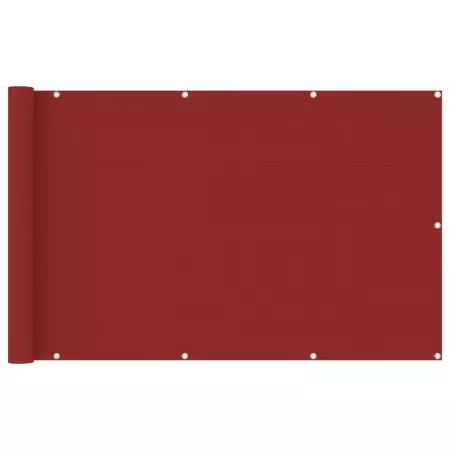 Paravento da Balcone Rosso 120x600 cm in HDPE