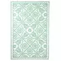 Esschert Design Tappeto da Esterno 182x122 cm a Tessere Verde e Bianco