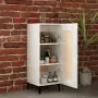 Credenza Bianco Lucido 34,5x34x90 cm in Legno Multistrato