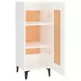 Credenza Bianco Lucido 34,5x34x90 cm in Legno Multistrato