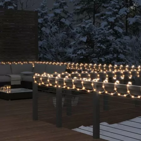 Stringa di Luci con 240 LED Bianco Caldo 10 m in PVC