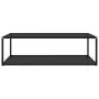 322903  Coffee Table Black 120x60x35 cm Tempered Glass