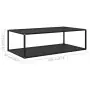 322903  Coffee Table Black 120x60x35 cm Tempered Glass