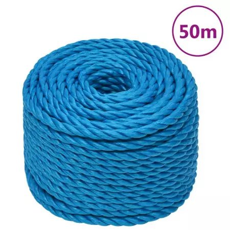 Corda da Lavoro Blu 10 mm 50 m in Polipropilene