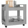 Carrello Scrivania Grigio Sonoma 60x45x60 cm Legno Multistrato