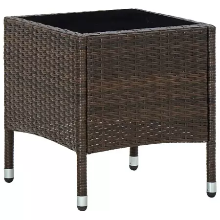 Tavolo da Giardino Marrone 40x40x45 cm in Polyrattan