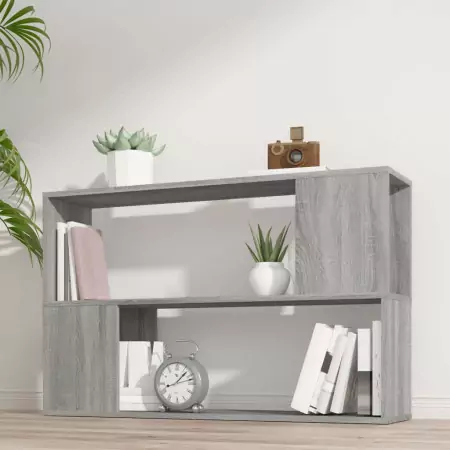 Libreria Grigio Sonoma 100x24x63 cm in Legno Multistrato