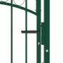 Cancello per Recinzione ad Arco in Acciaio 100x125 cm Verde