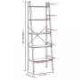 Scaffale Autoportante 5 Ripiani Marrone Scuro Nero 56x35x174 cm