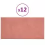 Pannelli Murali 12 pz Rosa 60x30 cm in Velluto 2,16 m²