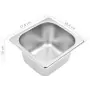 Supporto Gastronorm con 5 Contenitori GN 1/6 in Acciaio Inox