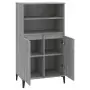 Credenza Grigio Sonoma 60x36x110 cm in Legno Multistrato