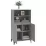 Credenza Grigio Sonoma 60x36x110 cm in Legno Multistrato