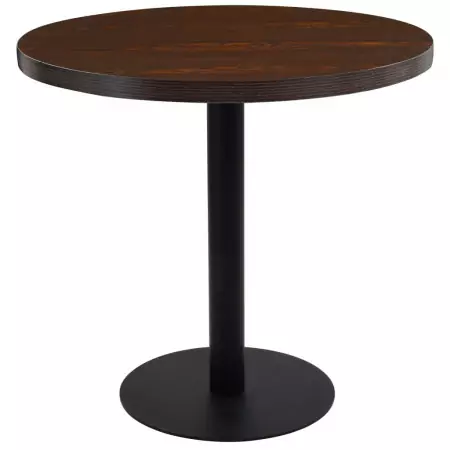 Tavolo da Bistrot Marrone Scuro 80 cm in MDF