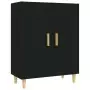 Credenza Nera 70x34x90 cm in Legno Multistrato