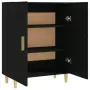 Credenza Nera 70x34x90 cm in Legno Multistrato