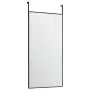 Specchio da Porta Nero 30x60 cm Vetro e Alluminio