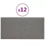 Pannelli Murali 12 pz Grigio Chiaro 30x15 cm Tessuto 0,54 m²