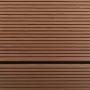 Piatto Doccia da Esterni in Acciaio Inox WPC 110x62 cm Marrone