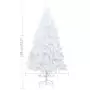 Albero di Natale Artificiale con Rami Folti Bianco 180 cm PVC