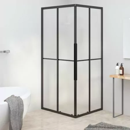 Cabina Doccia ESG Smerigliato 90x70x180 cm Nera