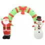 Arco con Babbo Natale Gonfiabile e Pupazzo di Neve LED 223 cm