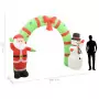 Arco con Babbo Natale Gonfiabile e Pupazzo di Neve LED 223 cm