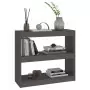 Libreria/Divisorio Grigio 80x30x71,5 cm Legno Massello di Pino