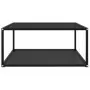 322893  Coffee Table Black 80x80x35 cm Tempered Glass