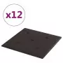 Pannelli Murali 12 pz Neri 30x30 cm Similpelle 1,08 m²