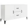 Credenza 100x36x60 cm in Legno Multistrato Bianco Lucido