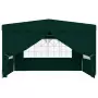 Gazebo Professionale con Pareti 4x4 m Verde 90 g/m²