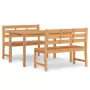 Set da Pranzo per Giardino 3 pz in Legno Massello di Teak