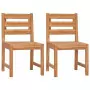 Set da Pranzo per Giardino 4 pz in Legno Massello di Teak