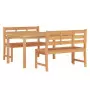 Set da Pranzo per Giardino 3 pz in Legno Massello di Teak