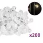 Filo di Luci Sferiche 20m 200 LED Bianco Caldo 8 Funzioni