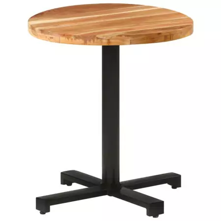 Tavolo da Bistrot Rotondo Ø70x75 cm Legno Massello di Acacia