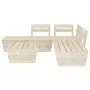 Set Divani da Giardino su Pallet 6 pz in Legno Abete Impregnato