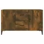 Credenza Rovere Fumo 100x36x60 cm in Legno Multistrato