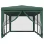 Tenda per Feste con 6 Pareti Laterali in Rete Verde 3x6 m HDPE