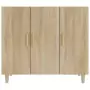 Credenza Rovere Sonoma 90x34x80 cm in Legno Multistrato