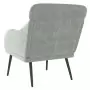 Poltrona Grigio Chiaro 63x76x80 cm Velluto