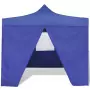 Tenda Pieghevole Blu 3 x 3 m con 4 Pareti