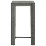 Set Bar da Giardino 3 pz con Cuscini in Polyrattan Grigio