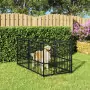 Gabbia per Cani Nera 193,5x97x100 cm in Acciaio