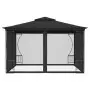 Gazebo con Rete 300x300x265 cm Antracite