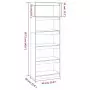 Libreria/Divisorio Bianco 60x30x167,5 cm in Massello di Pino