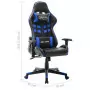 Sedia da Gaming Blu e Nera in Similpelle