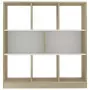 Libreria Bianca e Rovere Sonoma 97,5x29,5x100 cm in Truciolato